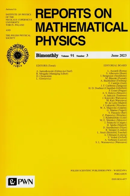 Reports on Mathematical Physics 91/3 2023 977003448723812