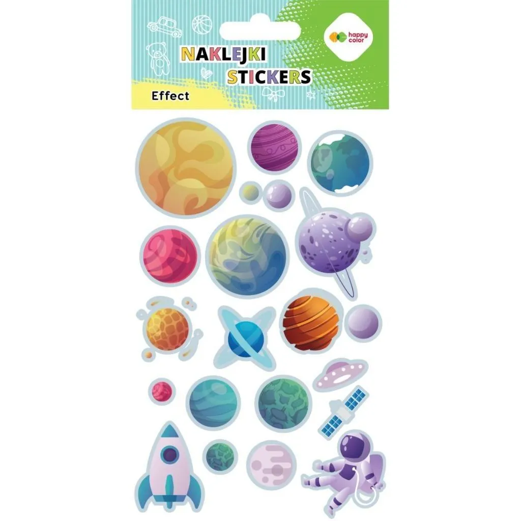 Naklejki Planets 10x20cm HAPPY COLOR  5902979026683