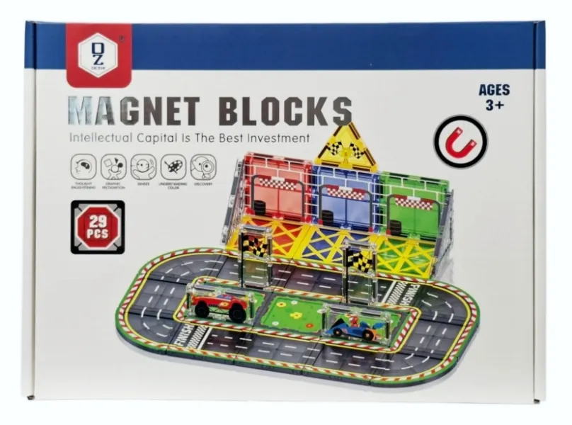 Klocki magnetyczne tor wyścigowy  5902496224890