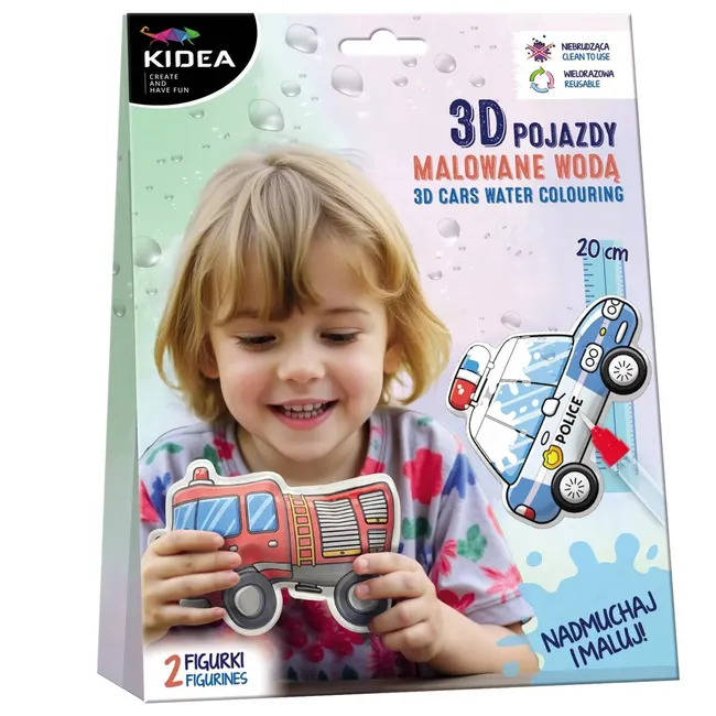 Magiczne pojazdy do malowania wodą Kidea 5906601708480