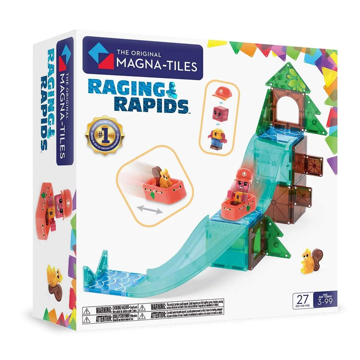 Klocki magnetyczne Magna-Tiles Raging Rapids, 27 el.  850025176859