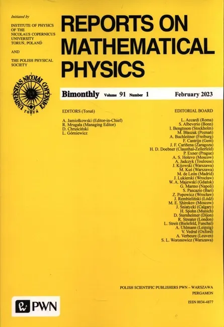 Reports on Mathematical Physics 91/1 2023 977003448722107
