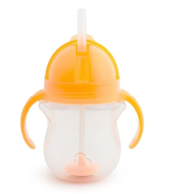 Kubek Munchkin niekapek ze słomką 207ml pomarańczowy  5019090122580