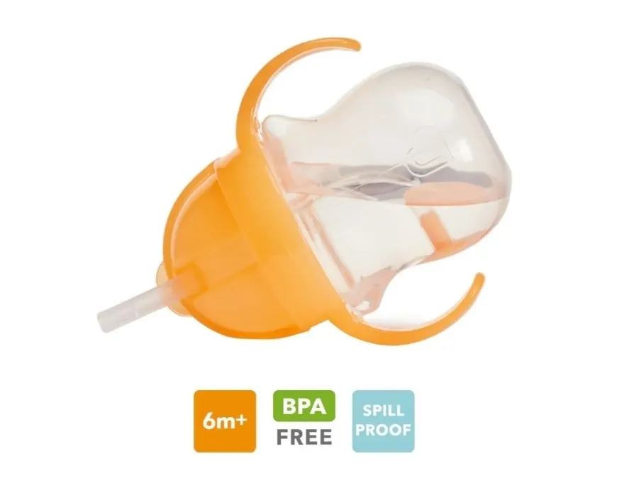 Kubek Munchkin niekapek ze słomką 207ml pomarańczowy 5019090122580