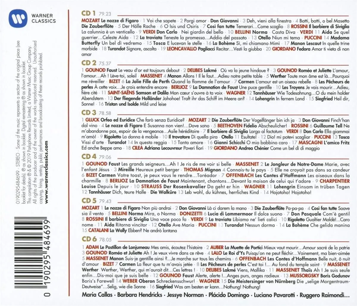 100 Best Opera Classics (6 CD) 0190295484699
