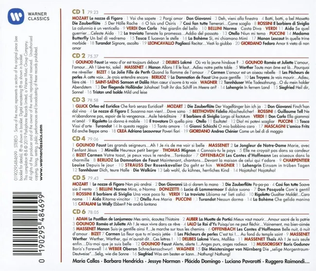 100 Best Opera Classics (6 CD) 0190295484699