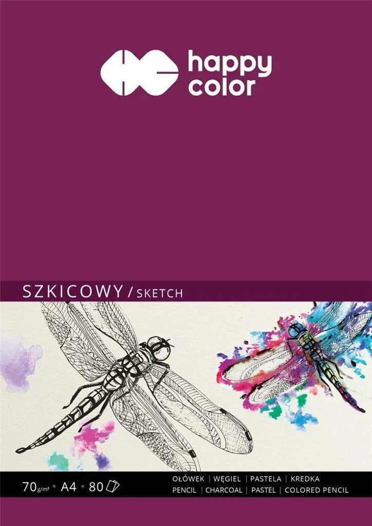 Szkicownik ważka A4/80K HAPPY COLOR  5902979023194