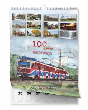 Kalendarz 2027 ścienny 100-lecie kolejki WKD A3-16 5906448203827