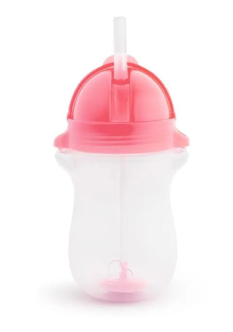 Kubek Munchkin niekapek ze słomką 296ml różowy 5019090124621