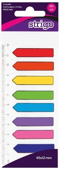 Zakładki indeksujące strzałka 45x12mm STRIGO  6930518939056