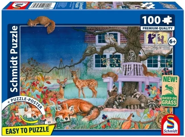 Puzzle PQ 100 Zwierzęta nocą  4001504565756