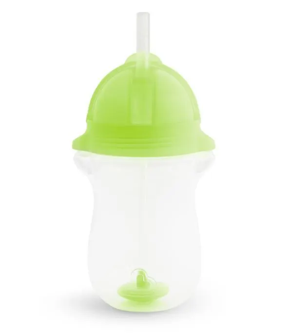 Kubek Munchkin niekapek ze słomką 296ml zielony  5019090124638