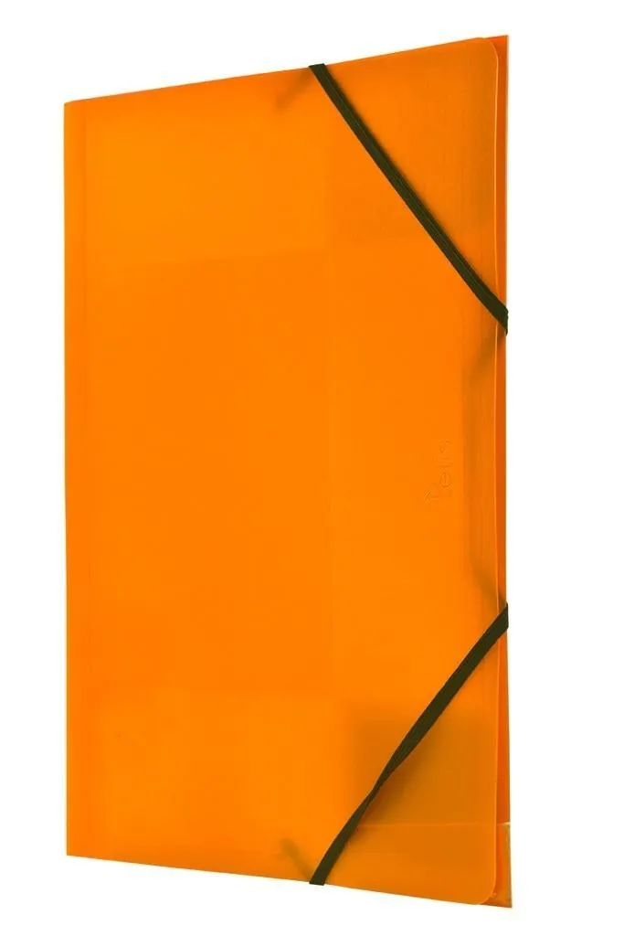 Teczka plastikowa na gumkę Tetis A4 - pomarańczowa (BT624-P)  5903242100567