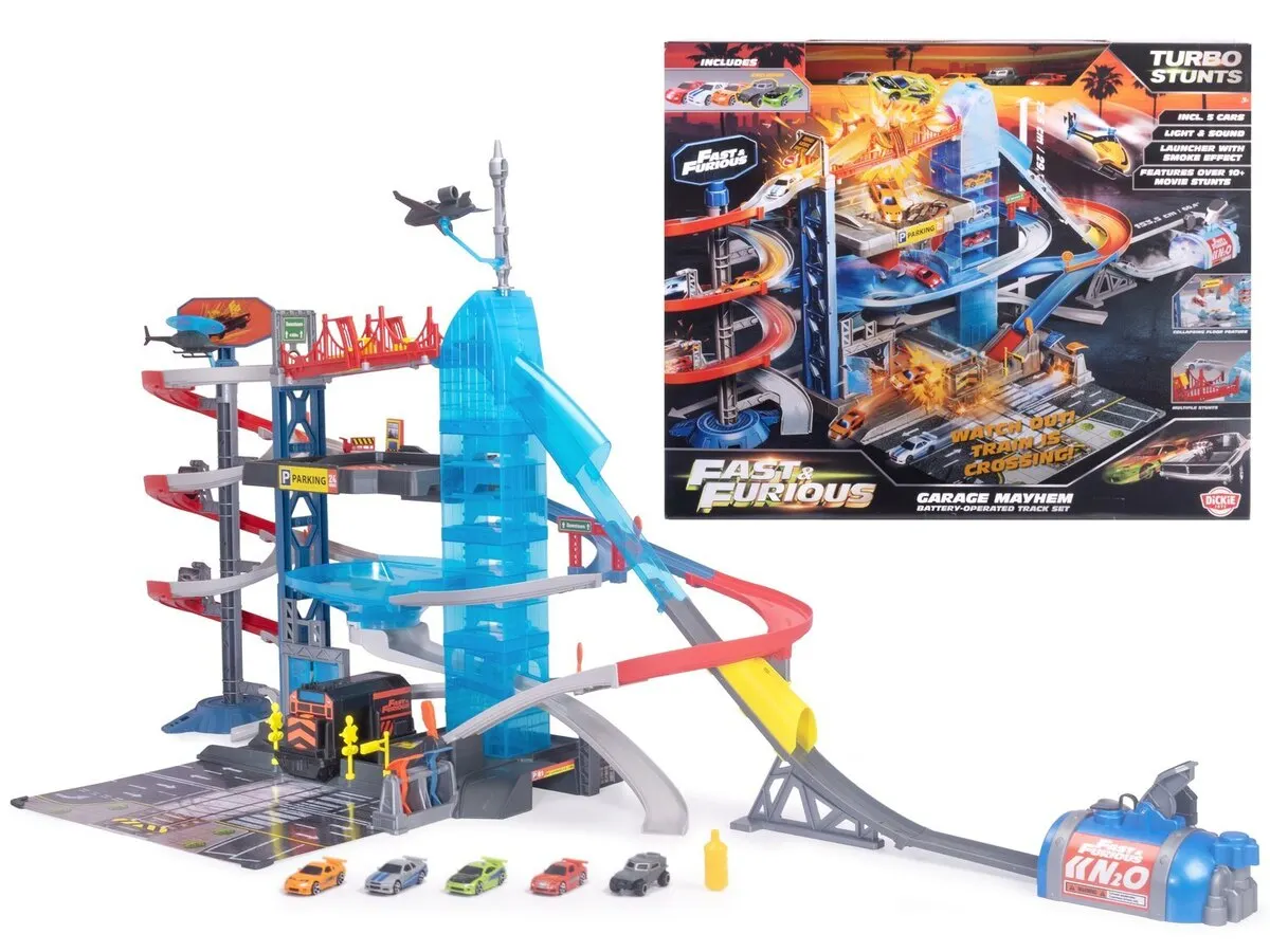 Garaż Mayhem Dickie Toys F&F z 5 pojazdami  4006333106736