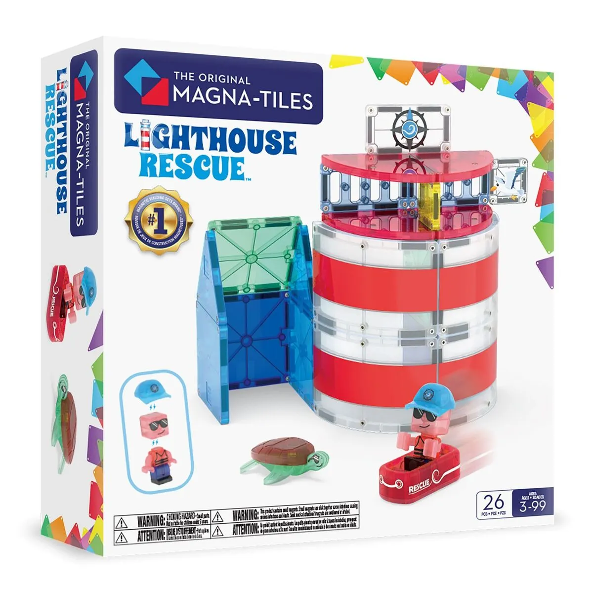 Klocki magnetyczne Magna-Tiles Lighthouse Rescue 26 el.  850025176828