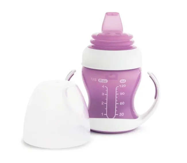 Kubek z miękkim ustnikiem i uchwytami Munchkin 118ml fioletowy 5019090125505