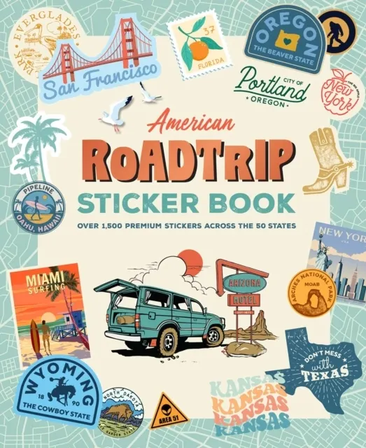 American Road Trip Sticker Book 9798337402345
