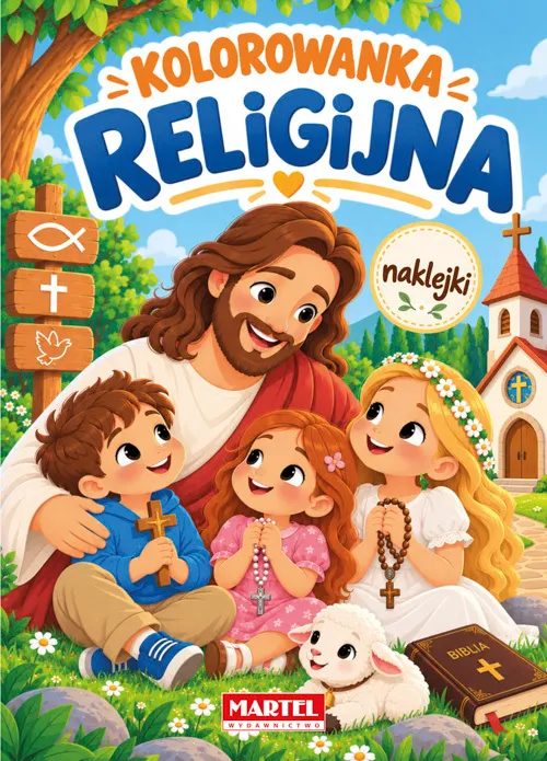 Kolorowanka religijna z naklejkami  9788368930870