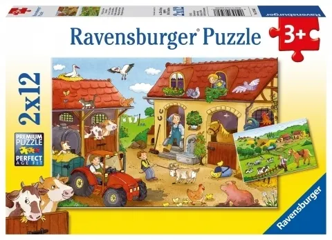 Puzzle 2x12 Życie na wsi  4005556075607