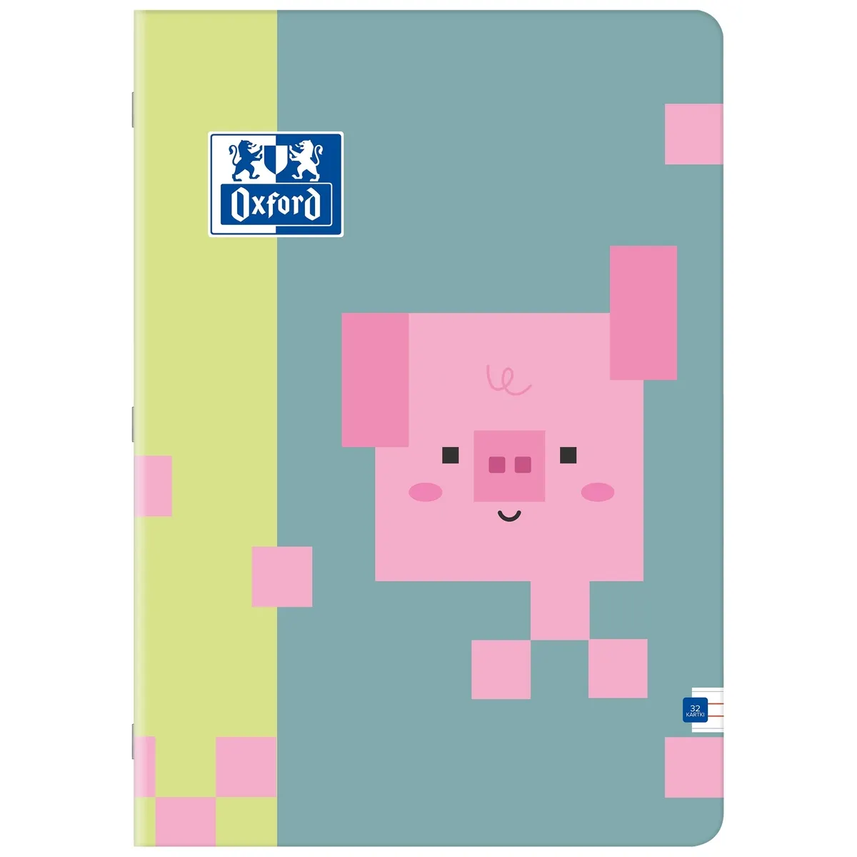 Zeszyt Oxford Zoo Blocks, A4/32K - linia podwójna kolorowa 5904017460244