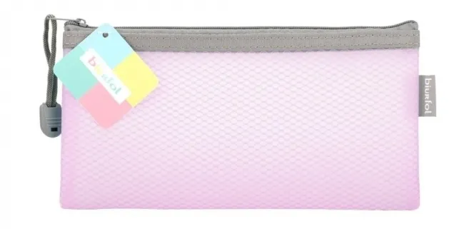 Saszetka na zamek DL EVA pastel różowy  5907214710204
