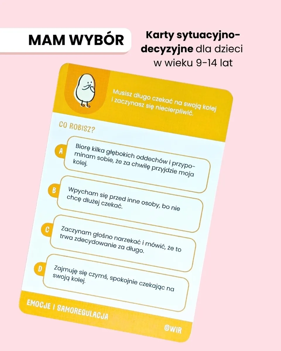 Mam wybór! Karty sytuacyjno-decyzyjne dla dzieci w wieku 9-14 lat 9788368426854