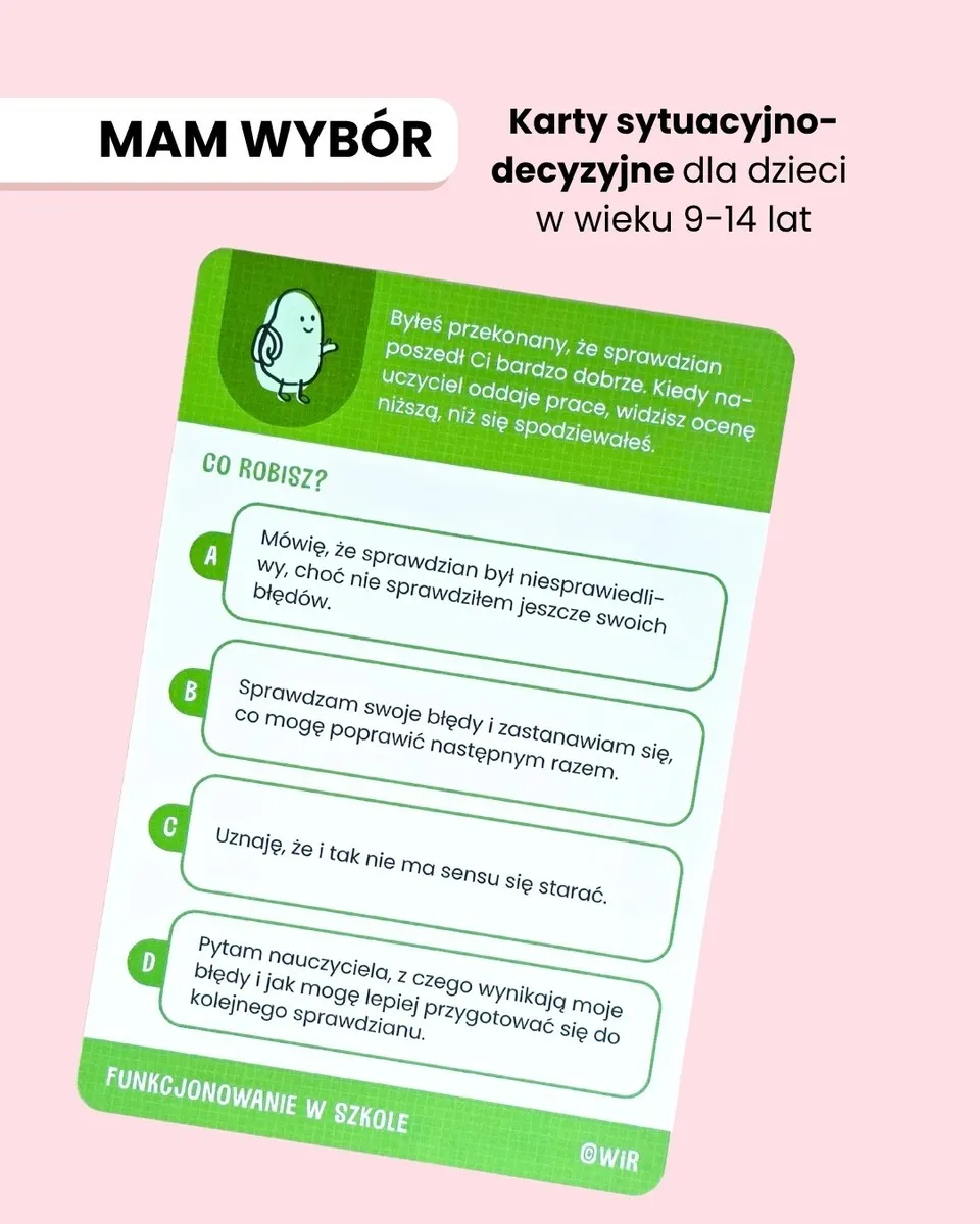 Mam wybór! Karty sytuacyjno-decyzyjne dla dzieci w wieku 9-14 lat 9788368426854
