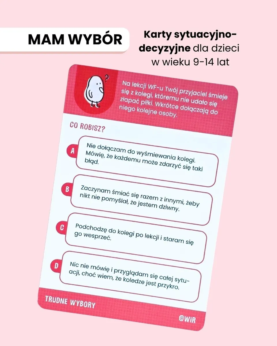 Mam wybór! Karty sytuacyjno-decyzyjne dla dzieci w wieku 9-14 lat 9788368426854