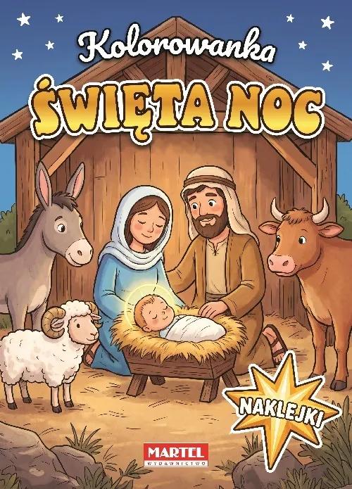 Święta noc. Kolorowanka z naklejkami  9788368930856