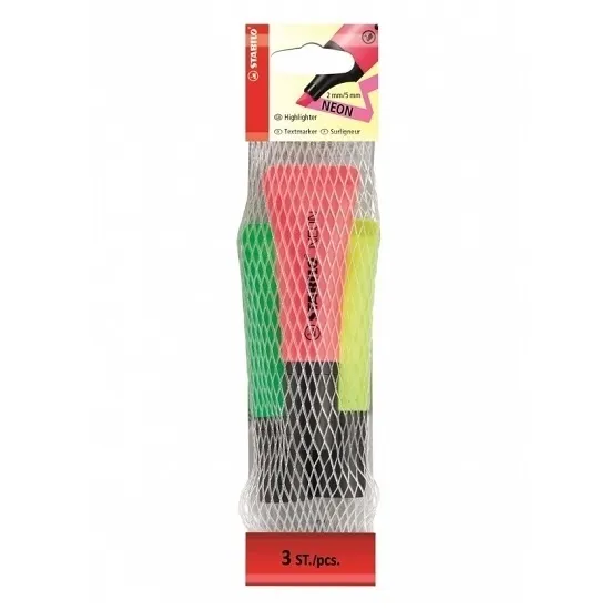 Zakreślacze Stabilo Neon, 3 kolory 4006381401203
