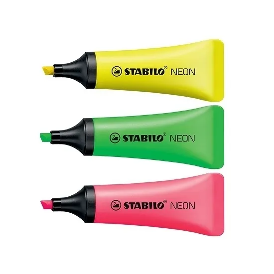 Zakreślacze Stabilo Neon, 3 kolory 4006381401203