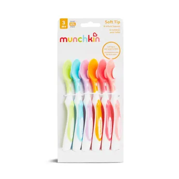 Zestaw łyżeczek do karmienia z miękką końcówką Munchkin 6 sztuk 5019090110037