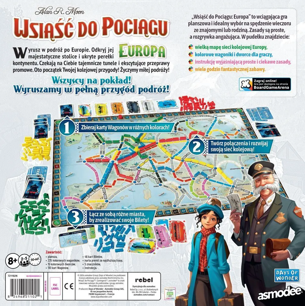 Gra Wsiąść do Pociągu Europa 824968211021