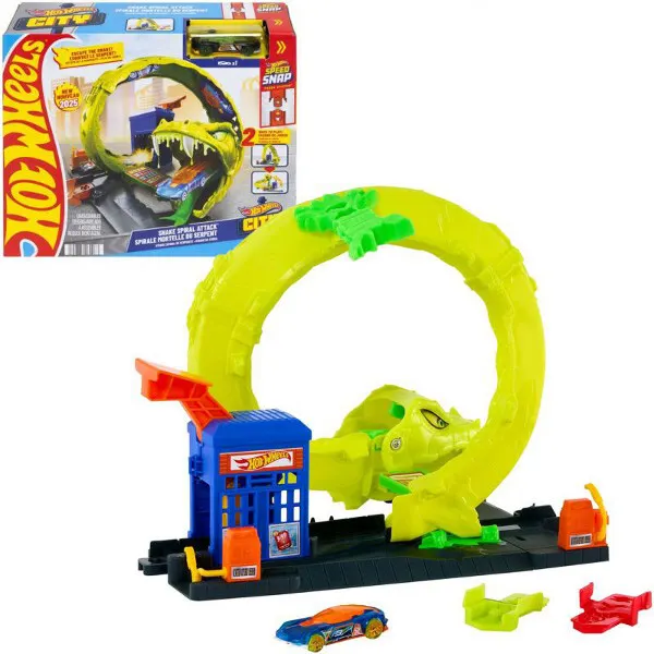 Hot Wheels Zakręcony tor węża z autkiem  194735264063