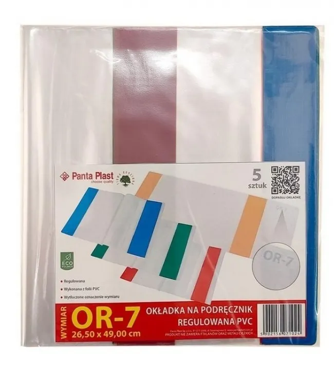 Okładka regulowana na podręcznik OR-7 (5szt)  5902156071024