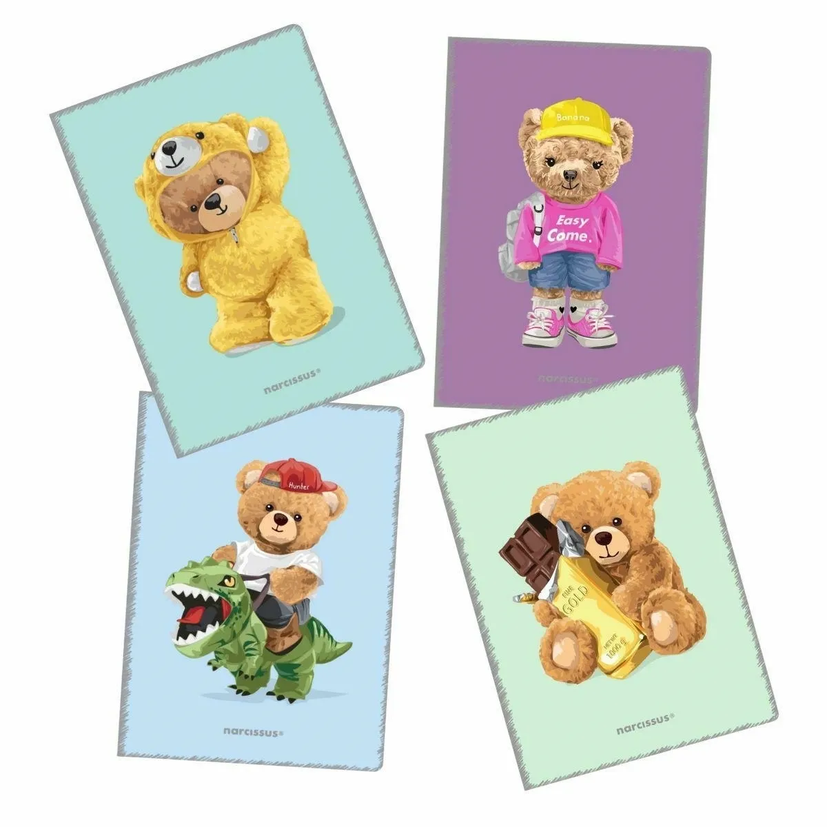 Zeszyt PP - Teddies - A4/32K linia cienka, 1 szt.  5906630902996