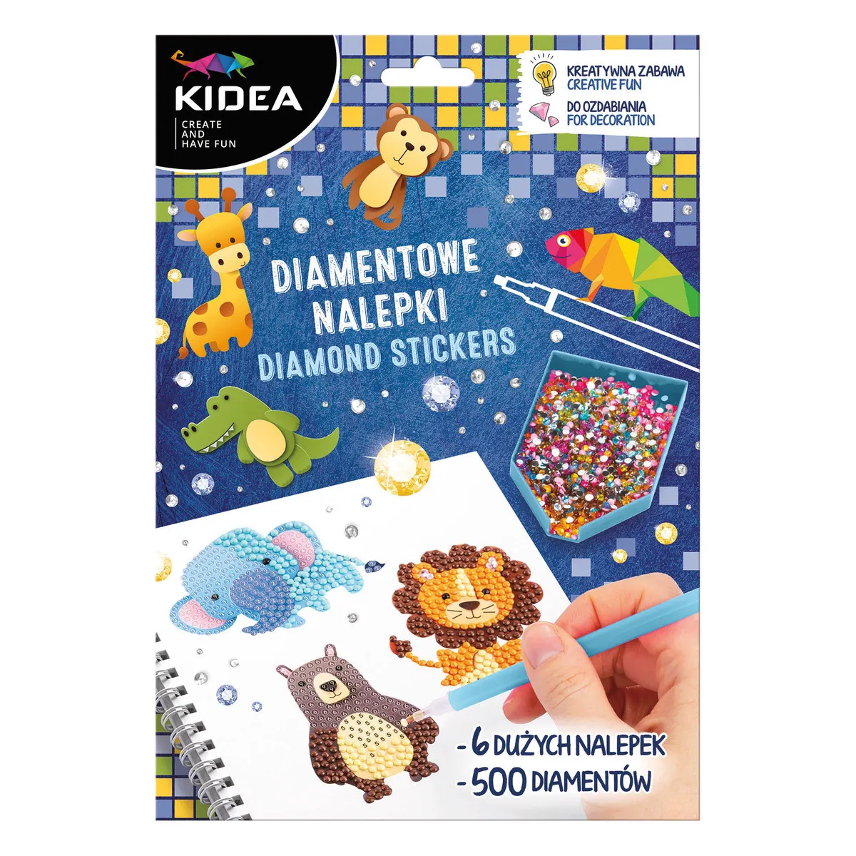 Naklejki diamentowe Zoo KIDEA  5906601704581