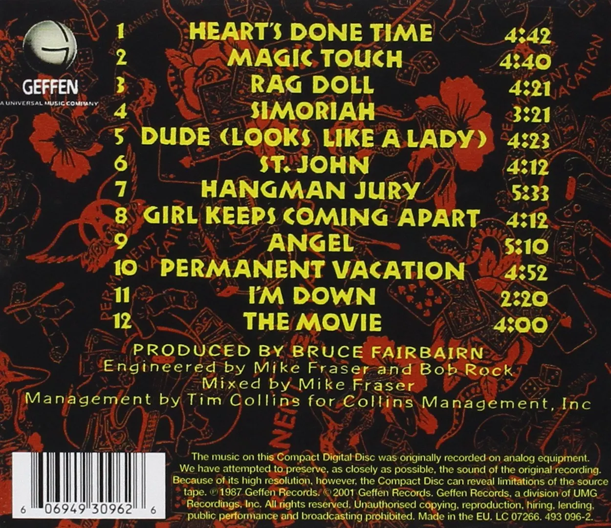 Permanent Vacation 606949309626
