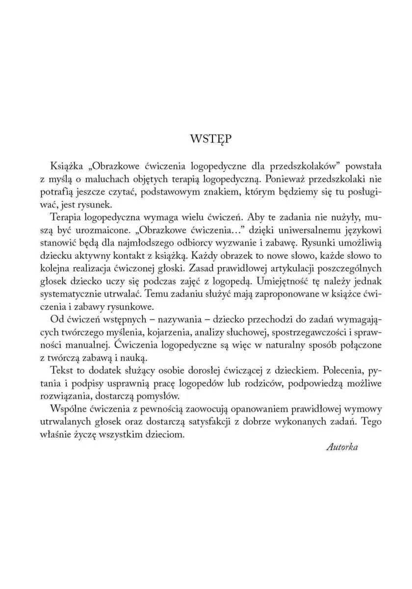 Obrazkowe ćwiczenia logopedyczne dla przedszkolaków. Ćwiczenia wspomagające terapię logopedyczną gło 9788383093284