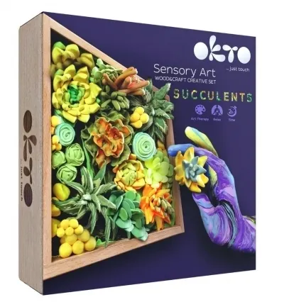 Zestaw Wood&Craft Sukulenty - Artystyczny zestaw 3D  4820199475825