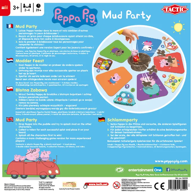 Gra Świnka Peppa Błotna zabawa Mud Party 6416739583594