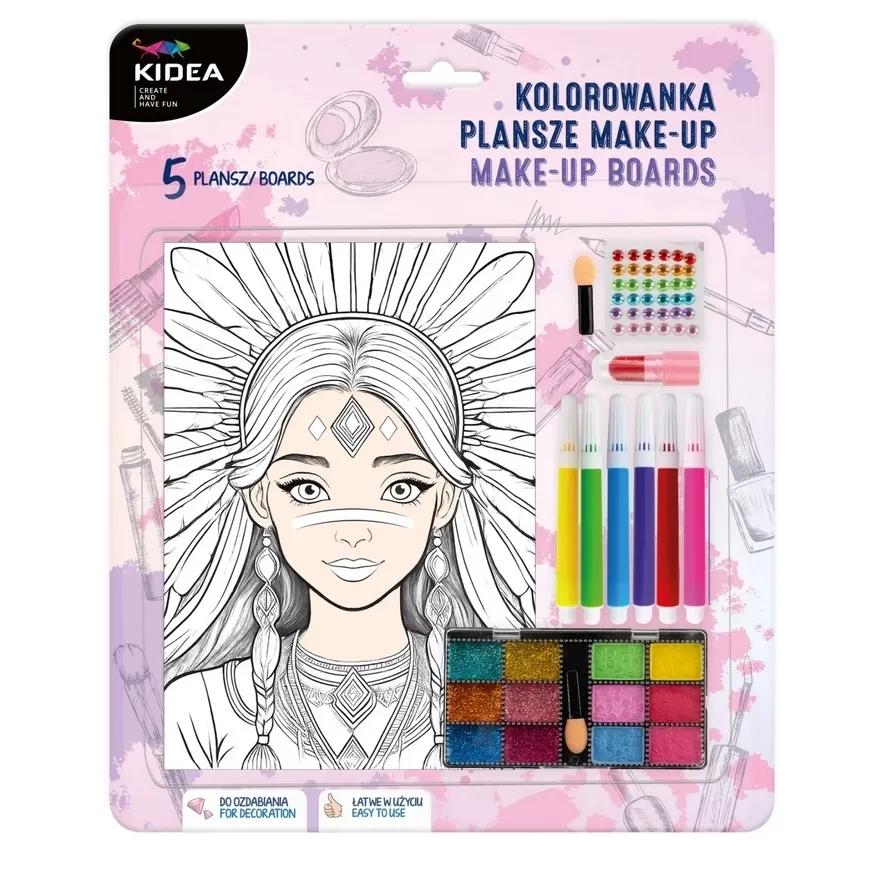 Kolorowanka plansze make-up Kidea  5906601708350