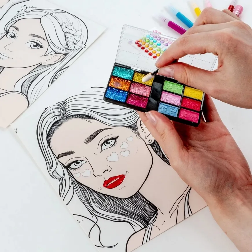 Kolorowanka plansze make-up Kidea 5906601708350