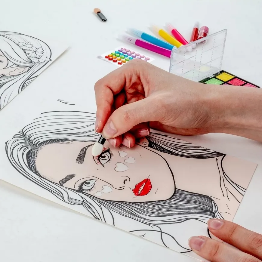 Kolorowanka plansze make-up Kidea 5906601708350
