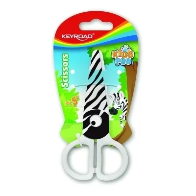 Nożyczki szkolne 5 cm KEYROAD zebra blister  6954884578527