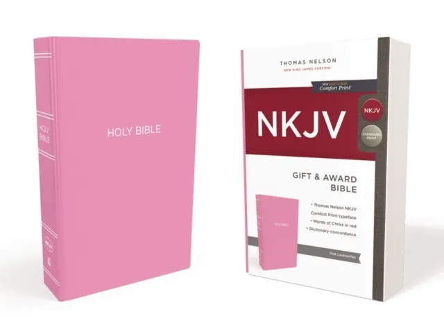 NKJV, Gift and Award Bible, Leather-Look, Pink, Red Letter Edition, Comfort Print 9780718074876