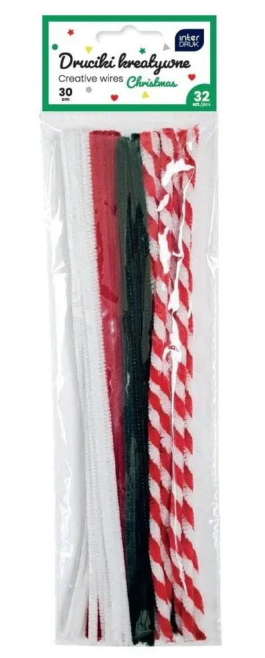 Druciki kreatywne 30cm - Christmas, 32 szt.  5902277356918