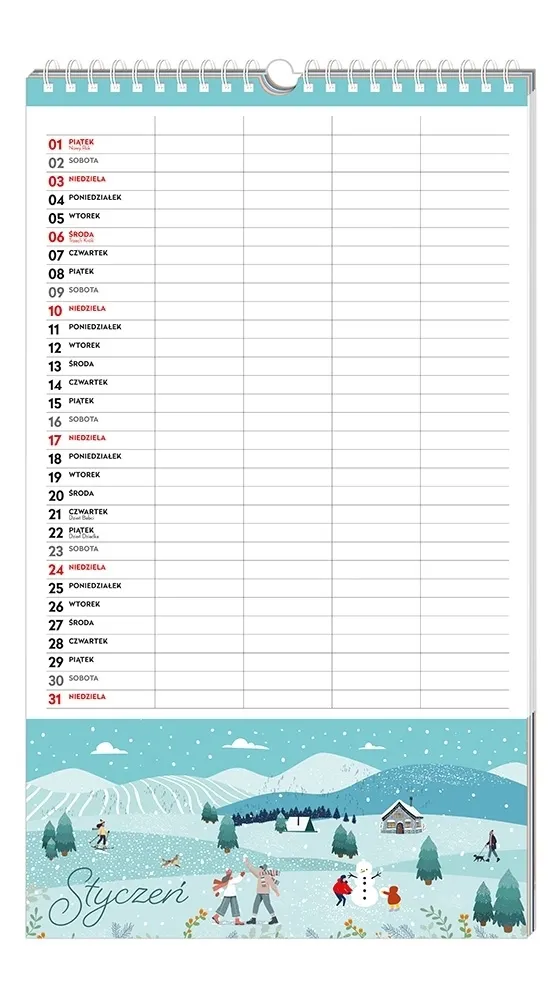 Kalendarz planner rodzinny 25x43cm - Razem 5902277397256