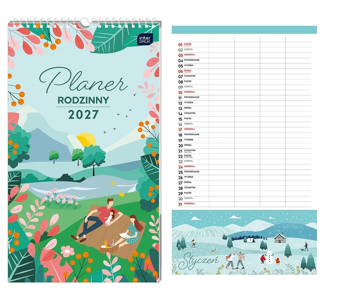 Kalendarz planner rodzinny 25x43cm - Razem 5902277397256