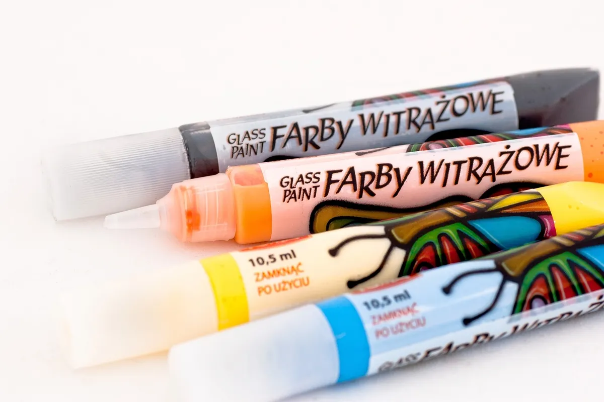 Farby witrażowe GlassDeco, 10 kolorów x 10,5ml (TO-750) 5901133750020